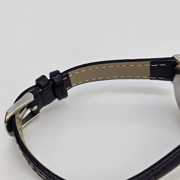 VTG Pierre Nicol Women Watch 24MM Cream Dial New Black Leather Bands New Battery